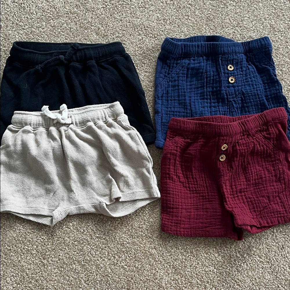Old Navy/Cat & Jack Kids Waffle Knit Shorts - Black, Blue, Cream, Red